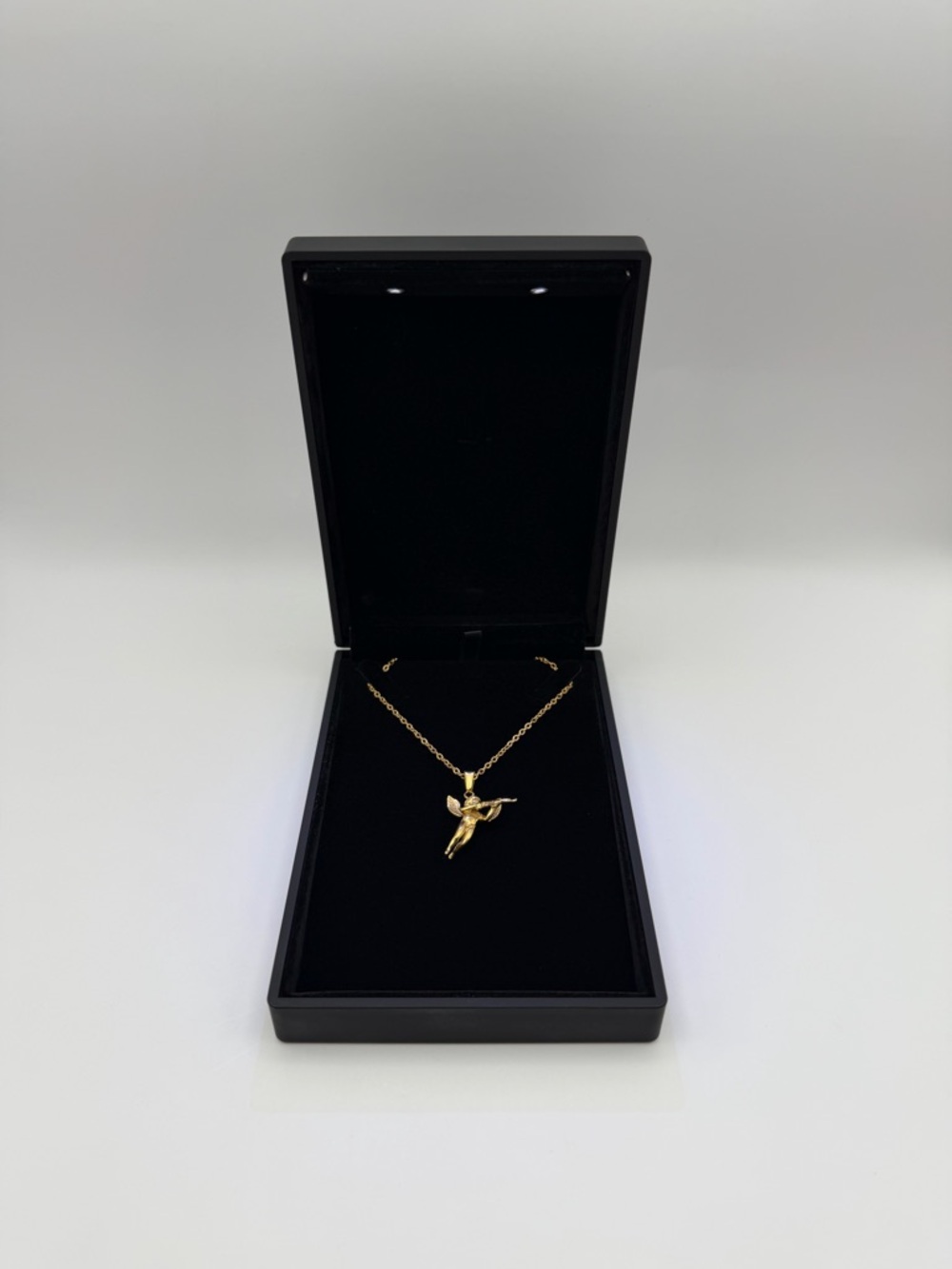 Angel with Rifle Pendant Necklace